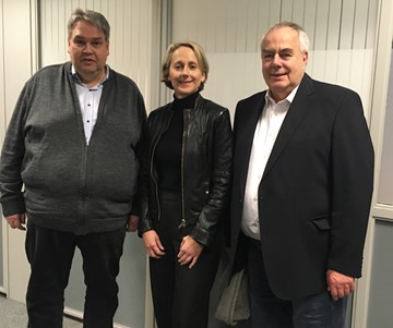 Geschäftsführung und Vorstand: Stefanie Eickmeier (Mitte), GF Günter Spikofski (links), Dr. Michael Schroeder